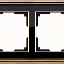Рамка на 4 поста (золото/черный) WL17-Frame-04