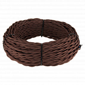 Ретро кабель витой 2х2,5 (коричневый) 50 м Ретро кабель витой  2х2,5 (коричневый)
