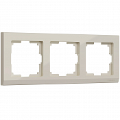 WL04-Frame-03-ivory / Электроустановочные изделия - Рамка на 3 поста (слоновая кость)