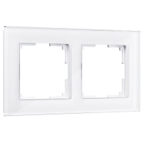 Рамка на 2 поста (белый,стекло) WL01-Frame-02