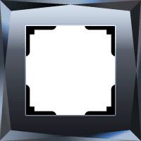 Рамка на 1 пост (черный) WL08-Frame-01