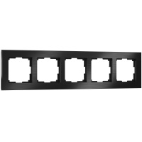 Рамка на 5 постов (черный алюминий) WL11-Frame-05