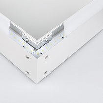 Линейный светодиодный накладной односторонний светильник 53см 10Вт 6500К матовое серебро 101-100-30-53