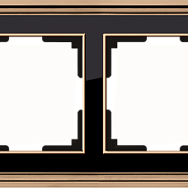 Рамка на 4 поста (золото/черный) WL17-Frame-04
