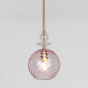 Подвесной светильник со стеклянным плафоном 50192/1 розовый