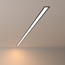Линейный светодиодный встраиваемый светильник 128см 25Вт 3000К черный матовый 100-300-128