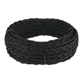 Ретро кабель витой 3х2,5 (черный) 20 м (под заказ) W6453308
