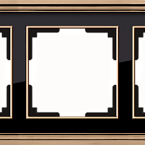 Рамка на 3 поста (золото/черный) WL17-Frame-03