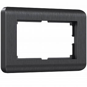 Электроустановочные изделия - WL12-Frame-01-DBL / Рамка для двойной розетки (графит)