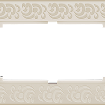 Рамка для двойной розетки (слоновая кость) WL05-Frame-01-DBL-ivory