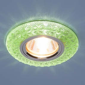 Встраиваемый точечный светильник со светодиодной подсветкой 2180 MR16 GR зеленый