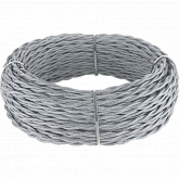 Ретро кабель витой 3х2,5 (серый) 50 м под заказ Ретро кабель витой  3х2,5  (серый)