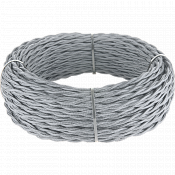Ретро кабель витой 3х2,5 (серый) 50 м под заказ Ретро кабель витой  3х2,5  (серый)
