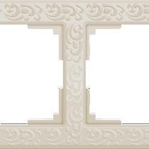 Рамка на 4 поста (слоновая кость) WL05-Frame-04-ivory