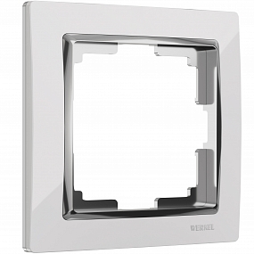 WL03-Frame-01-white / Электроустановочные изделия - Рамка на 1 пост (белый)