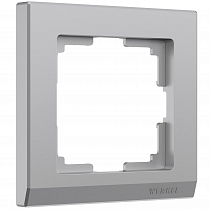 WL04-Frame-01/ Электроустановочные изделия - Рамка на 1 пост (серебряный)