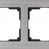 Рамка на 2 поста (глянцевый никель) WL02-Frame-02