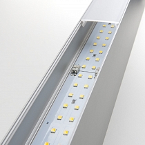 Линейный светодиодный накладной двусторонний светильник 78см 30Вт 3000К матовое серебро 101-100-40-78