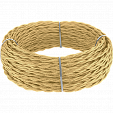 Ретро кабель витой 3х1,5 (золотой песок) 50 м под заказ Ретро кабель витой  3х1,5  (золотой песок)