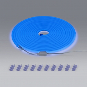Комплект  гибкого неона круглого синего 10 м 9,6 Вт/м 144 LED 2835 IP67 16 мм LS003 220V