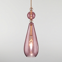 Подвесной светильник со стеклянным плафоном 50202/1 пурпурный