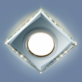Встраиваемый точечный светильник со светодиодной подсветкой 2230 MR16 SL зеркальный/серебро