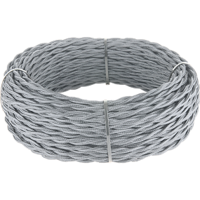 Ретро кабель витой 2х2,5 (серый) 50 м под заказ Ретро кабель витой  2х2,5  (серый)