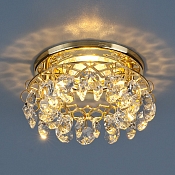 Точечный светильник с хрусталем 7070 MR16 GD/СL золото/прозрачный
