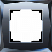 Рамка на 1 пост (черный) WL08-Frame-01