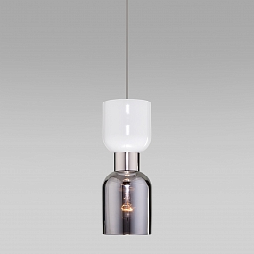 Подвесной светильник со стеклянным плафоном 50118/1 никель