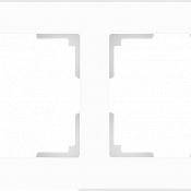 Рамка на 2 поста (белый матовый) WL01-Frame-02