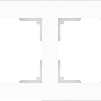 Рамка на 2 поста (белый матовый) WL01-Frame-02