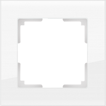 Рамка на 1 пост (белый,стекло) WL01-Frame-01