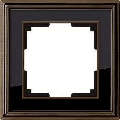 Рамка на 1 пост (бронза/черный) WL17-Frame-01